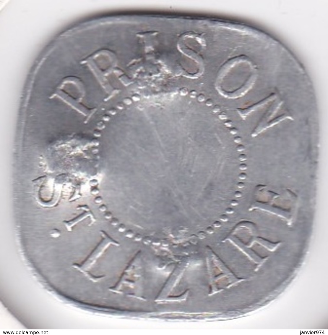 Jeton Prison St Lazare , 5 Francs , Paris, 2ème Série / Avec Contremarque B, En Aluminium - Monétaires / De Nécessité