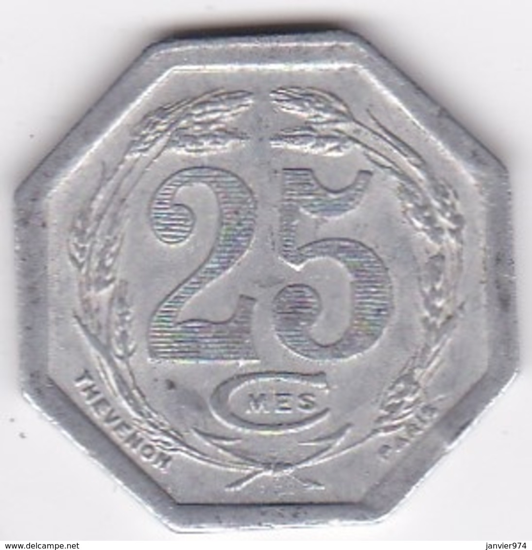 33. Gironde. Union Des Commercants De Cadillac. 25 Centimes, En Aluminium - Monétaires / De Nécessité
