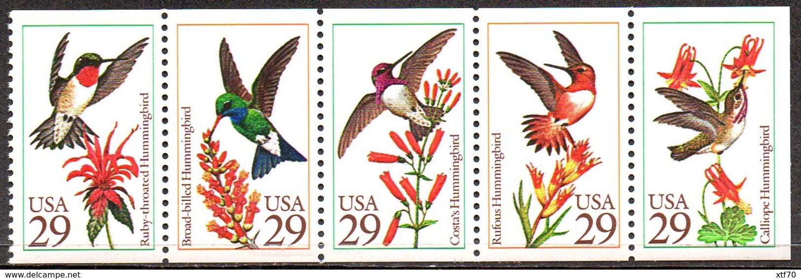 USA 1992 Hummingbirds - Unused Stamps