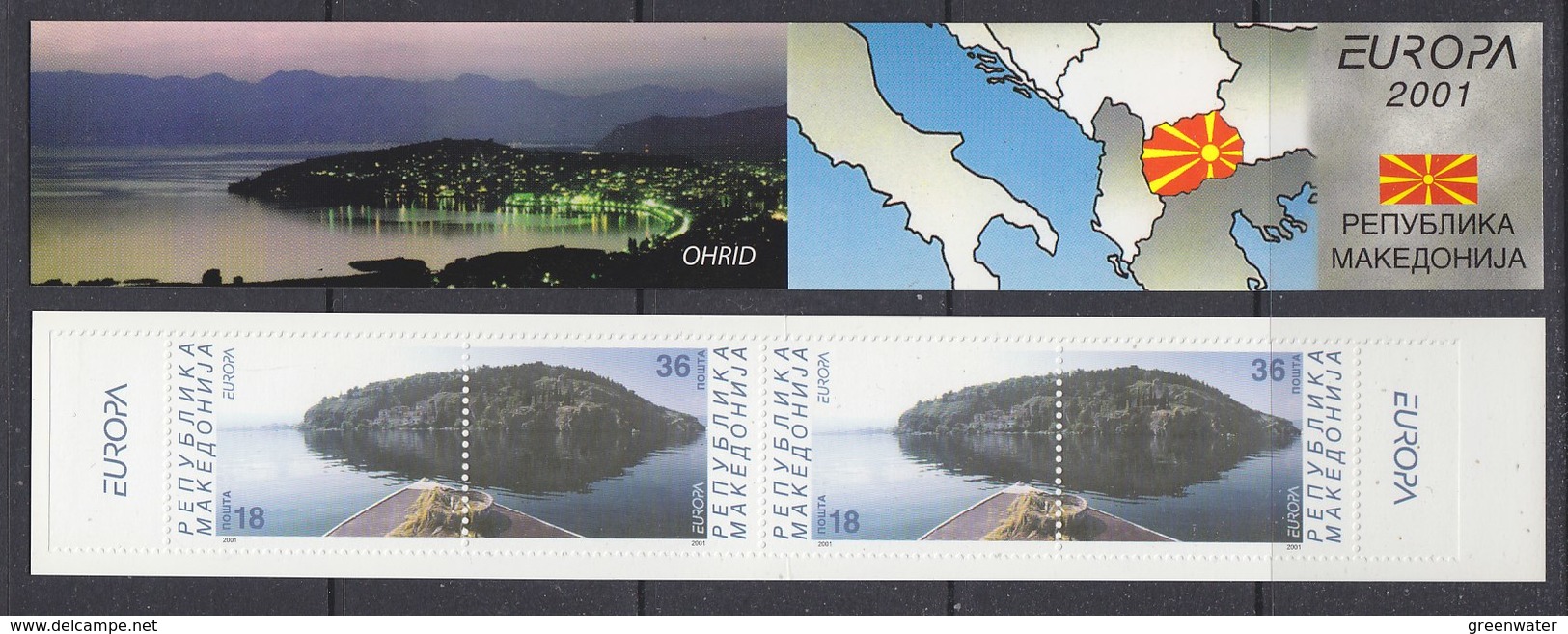 Europa Cept 2001 Macedonia Booklet With 2 Sets ** Mnh (44258) - 2001