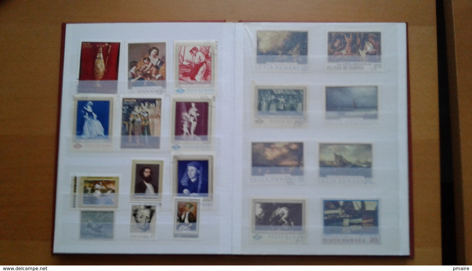 Petit album 16 pages plein de timbres theme Arts Tableaux ...