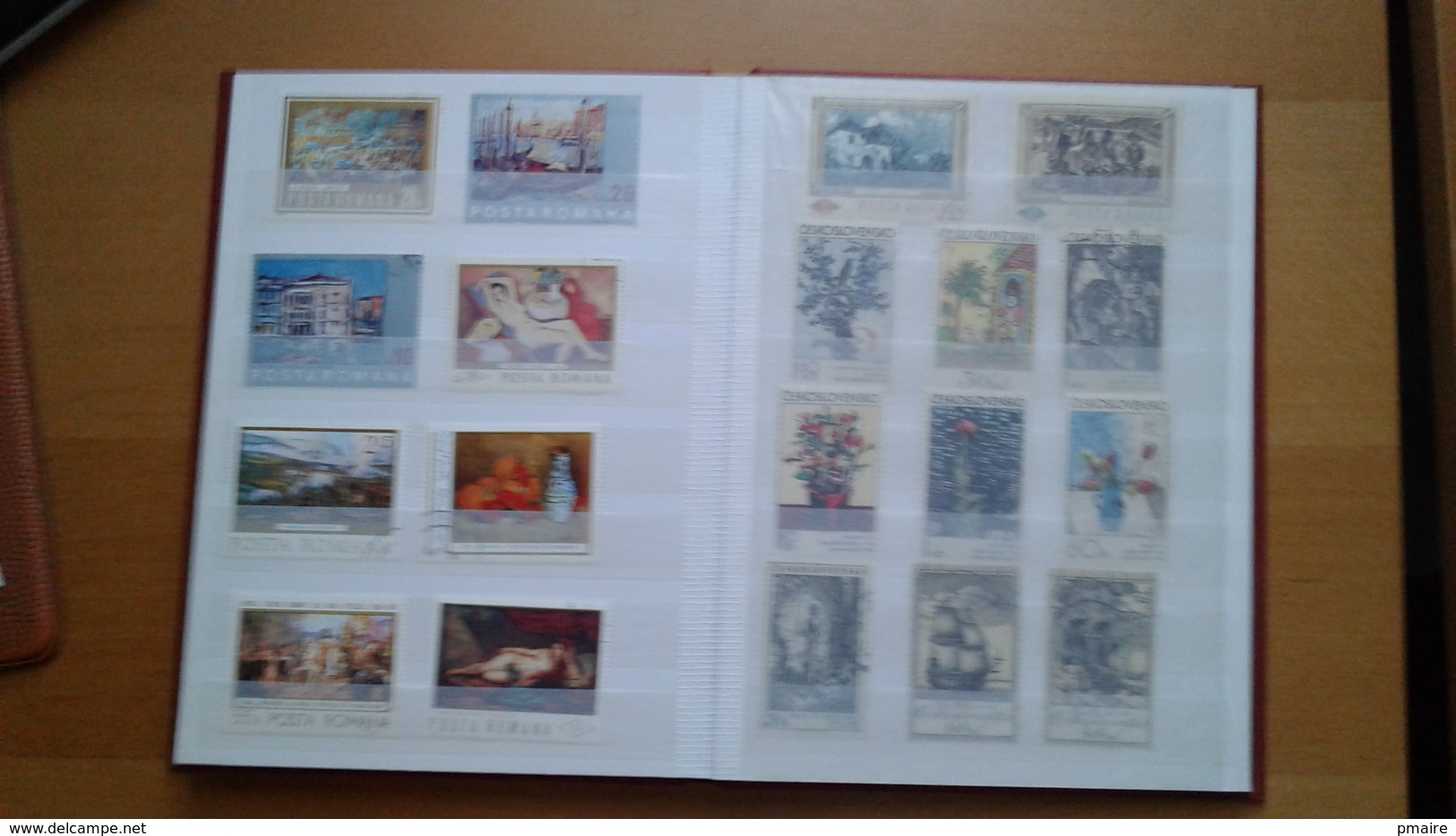 Petit album 16 pages plein de timbres theme Arts Tableaux ...