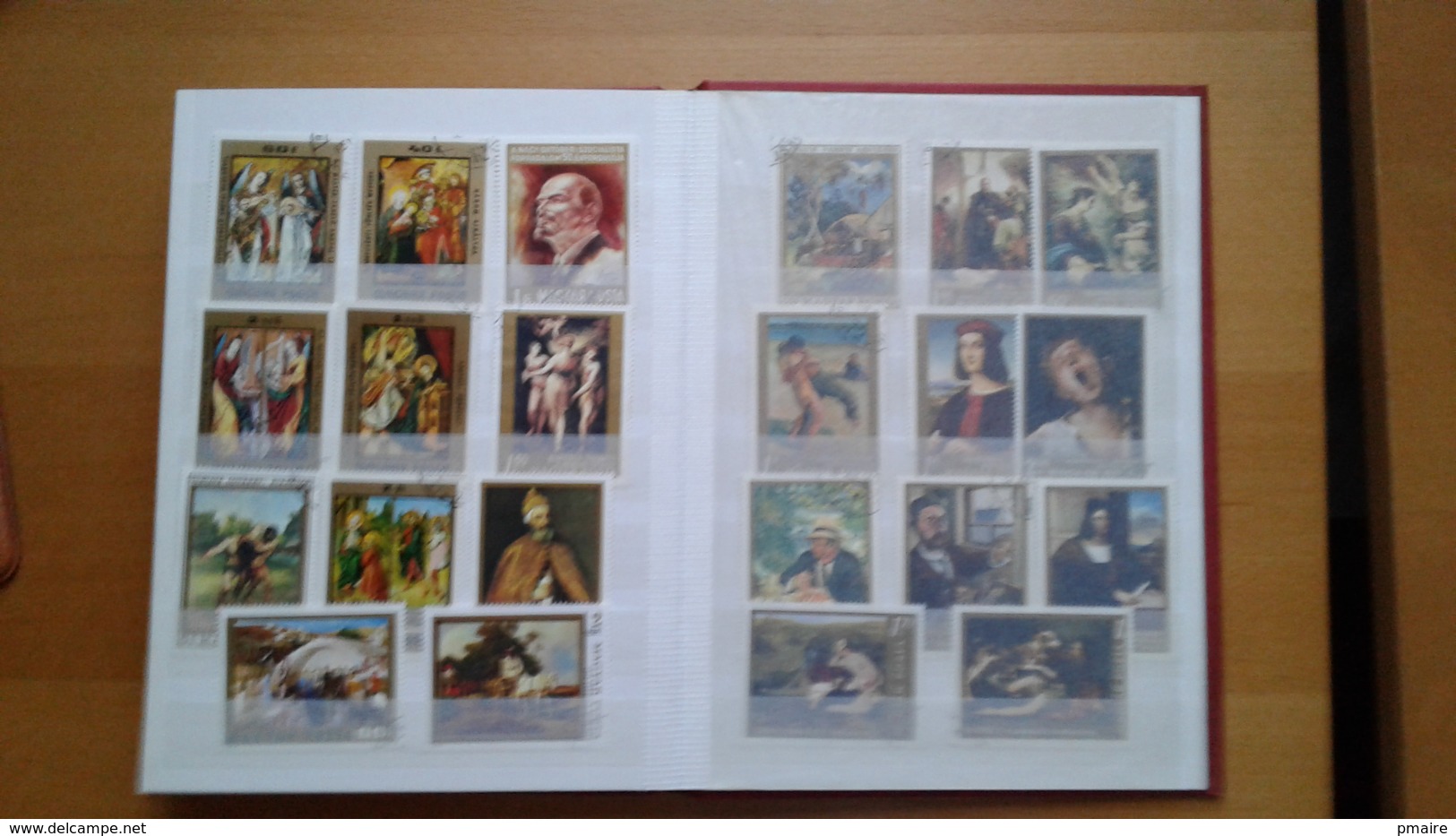 Petit album 16 pages plein de timbres theme Arts Tableaux ...