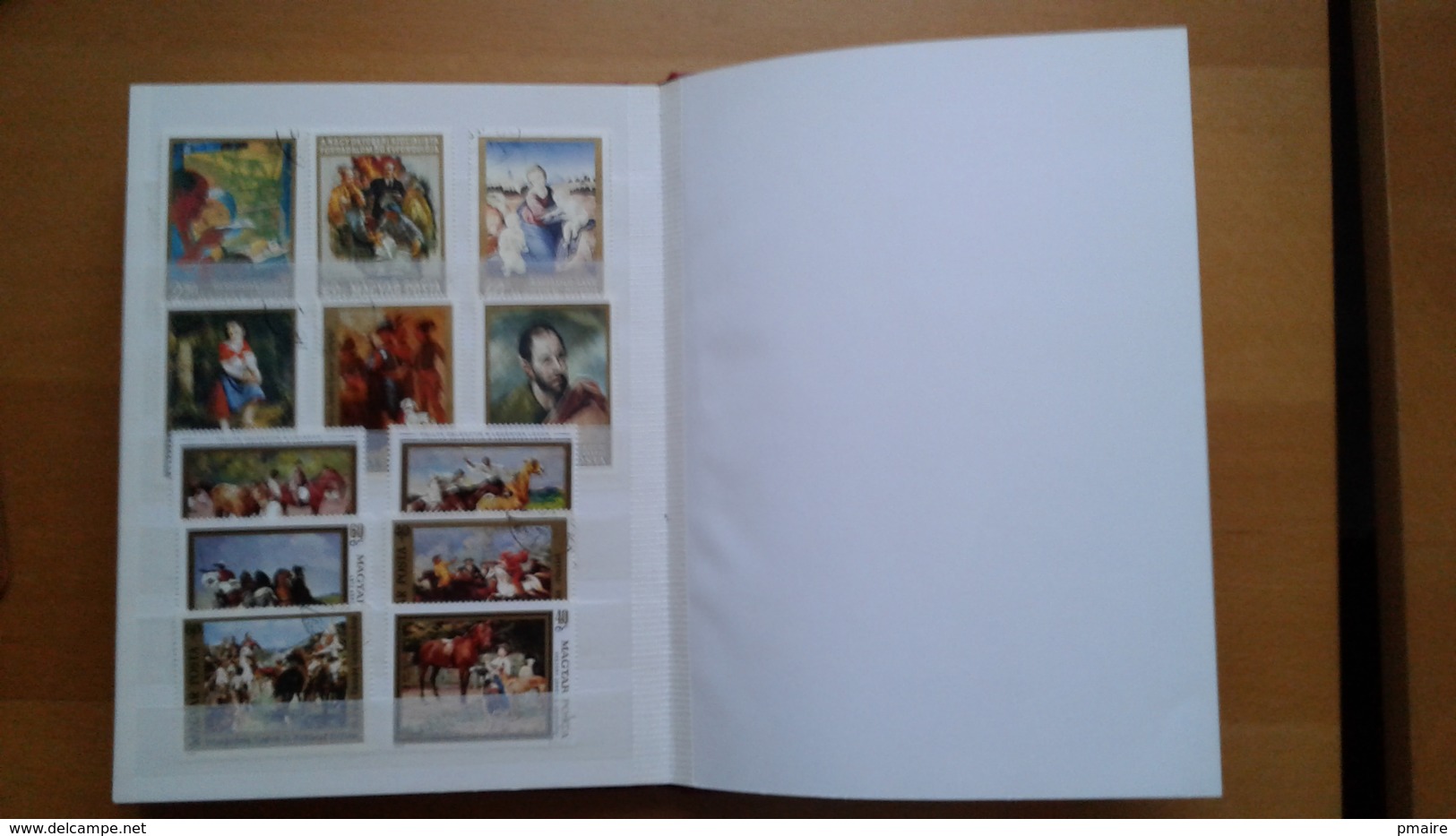 Petit album 16 pages plein de timbres theme Arts Tableaux ...