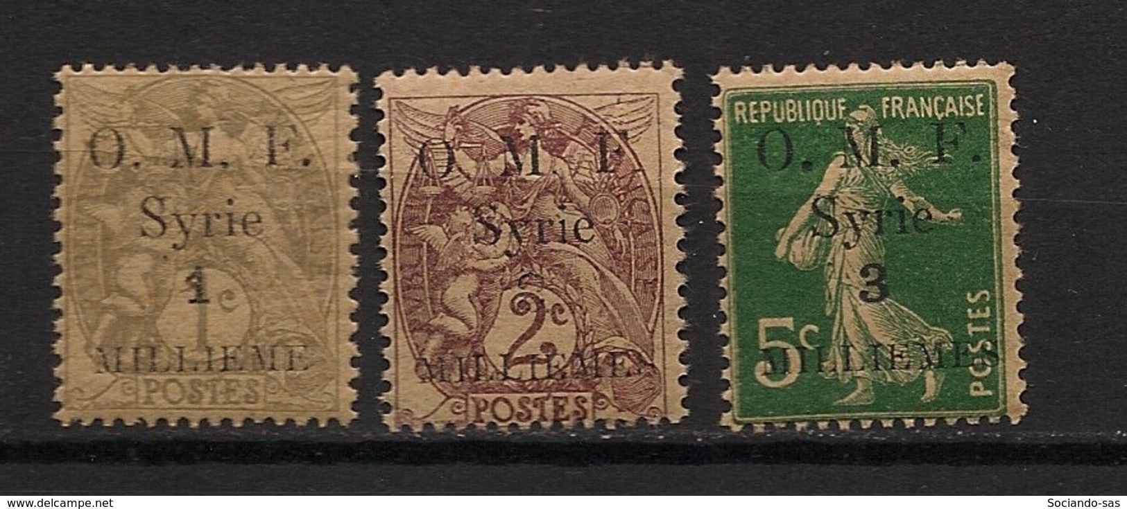 Syrie - 1920 - N°Yv. 21 - 22 - 23 - OMF 3 Valeurs - Neuf Luxe ** / MNH / Postfrisch - Unused Stamps