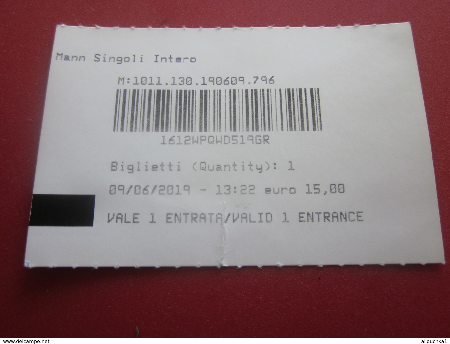 NAPOLI MUSEO ARCHEOLOGICO  NAZIONALE DI NAPLES-LA TUA OPINIONE CONTA ITALIA BIGLIETTO  - Ticket Simple -  BILLET TICKET - Biglietti D'ingresso