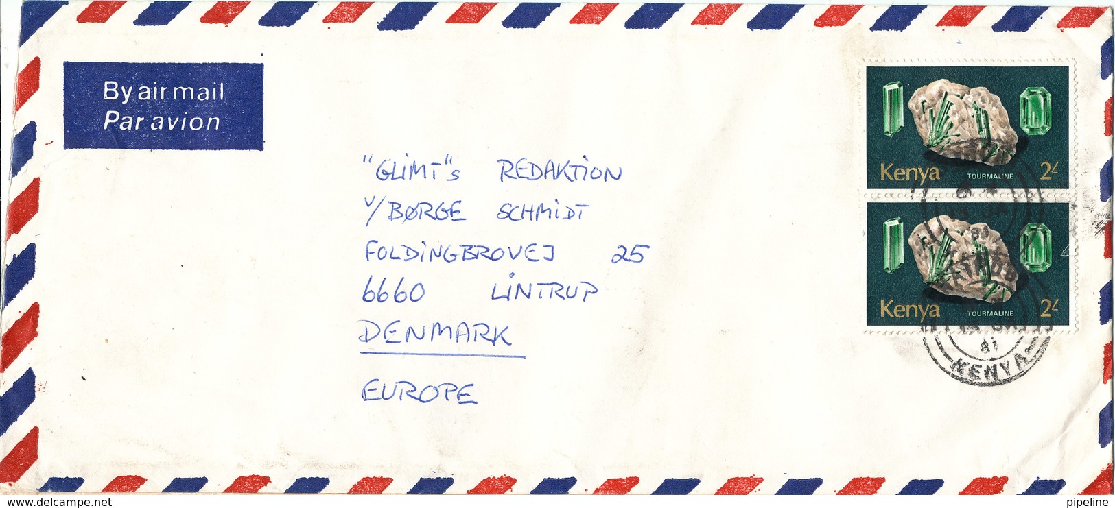 Kenya Air Mail Cover Sent To Denmark 13-1-1981 - Kenya (1963-...)