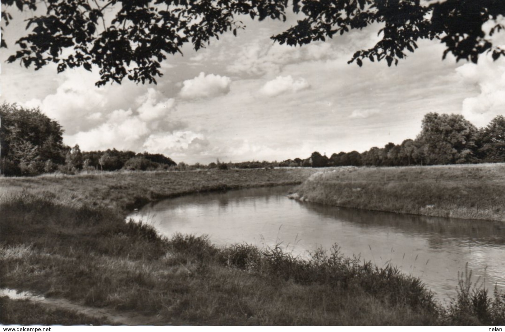 EMSDETTEN-PARTIE AN DER EMS-REAL PHOTO- VIAGGIATA 1966 - Emsdetten