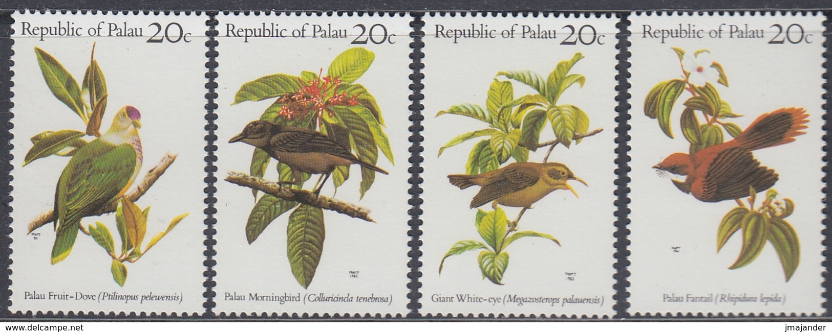 Palau 1983 - Birds  - Mi 5-8 ** MNH - Palau