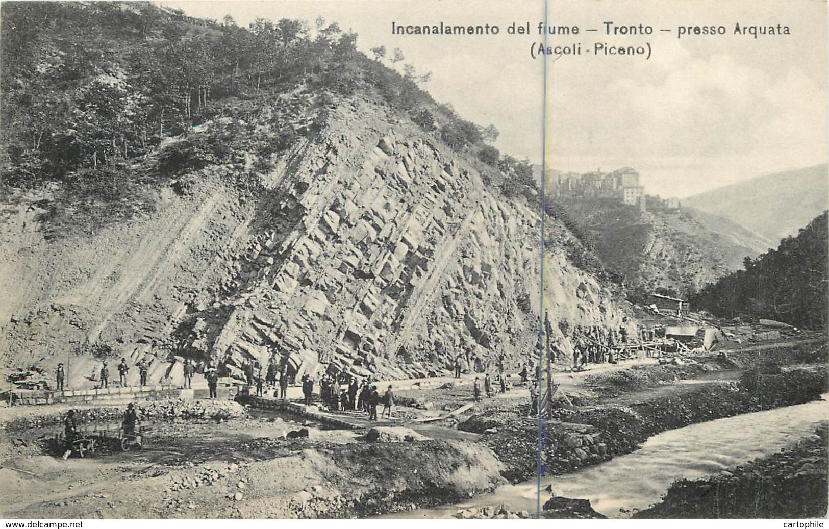 Italie - Ascoli Piceno - Incanalamento Del Fiume - Tronto - Presso Arquata - TOP 1910 - Ascoli Piceno