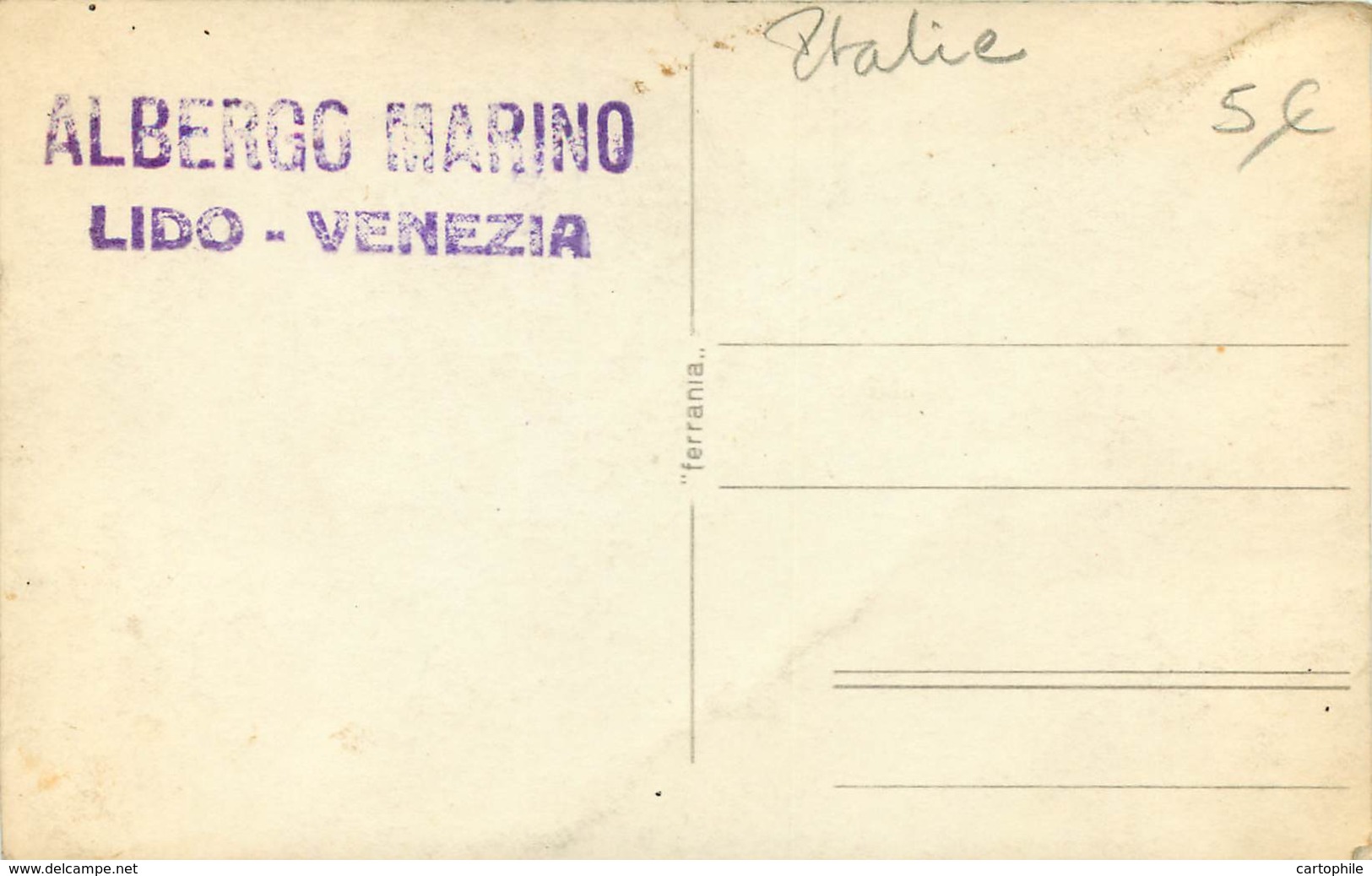 Italie - Albergo Marino - Lido - Venezia - Circa 1950 - Venezia