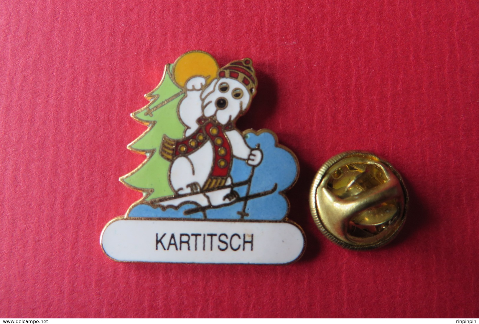 Pin's,Animaux,CHIEN,SKI,KARTITSCH - Animales