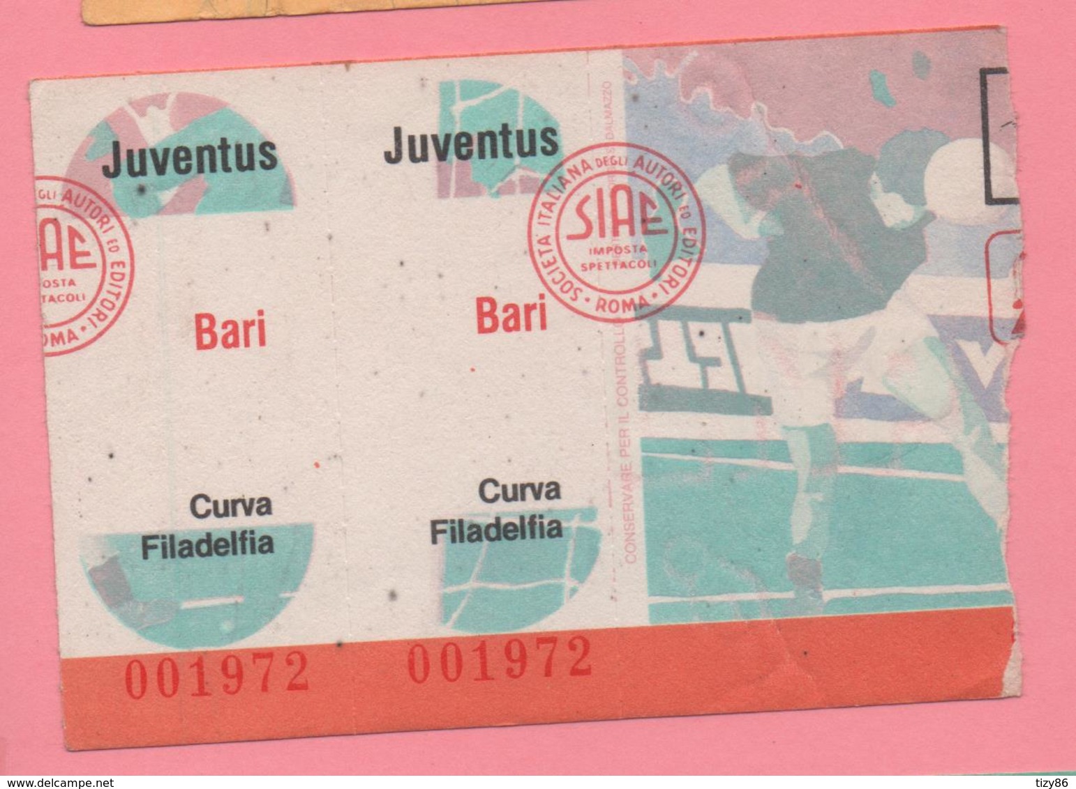 Biglietto D'ingresso Stadio Juventus Bari - Biglietti D'ingresso