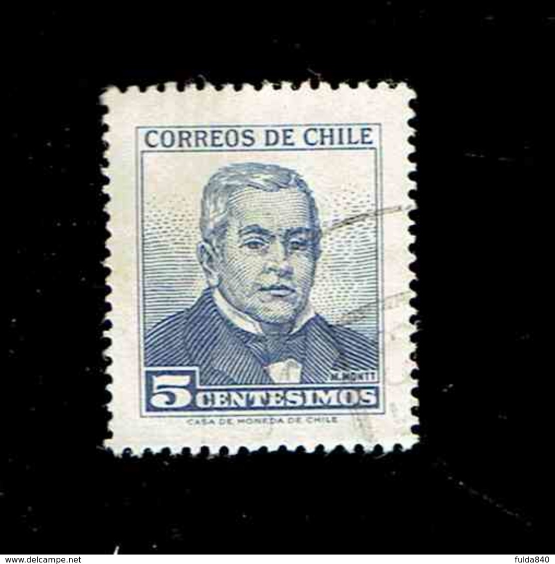 CHILI.(Y&T)   1960 - N°282  *M.Montt*   5c.  Obl - Chili