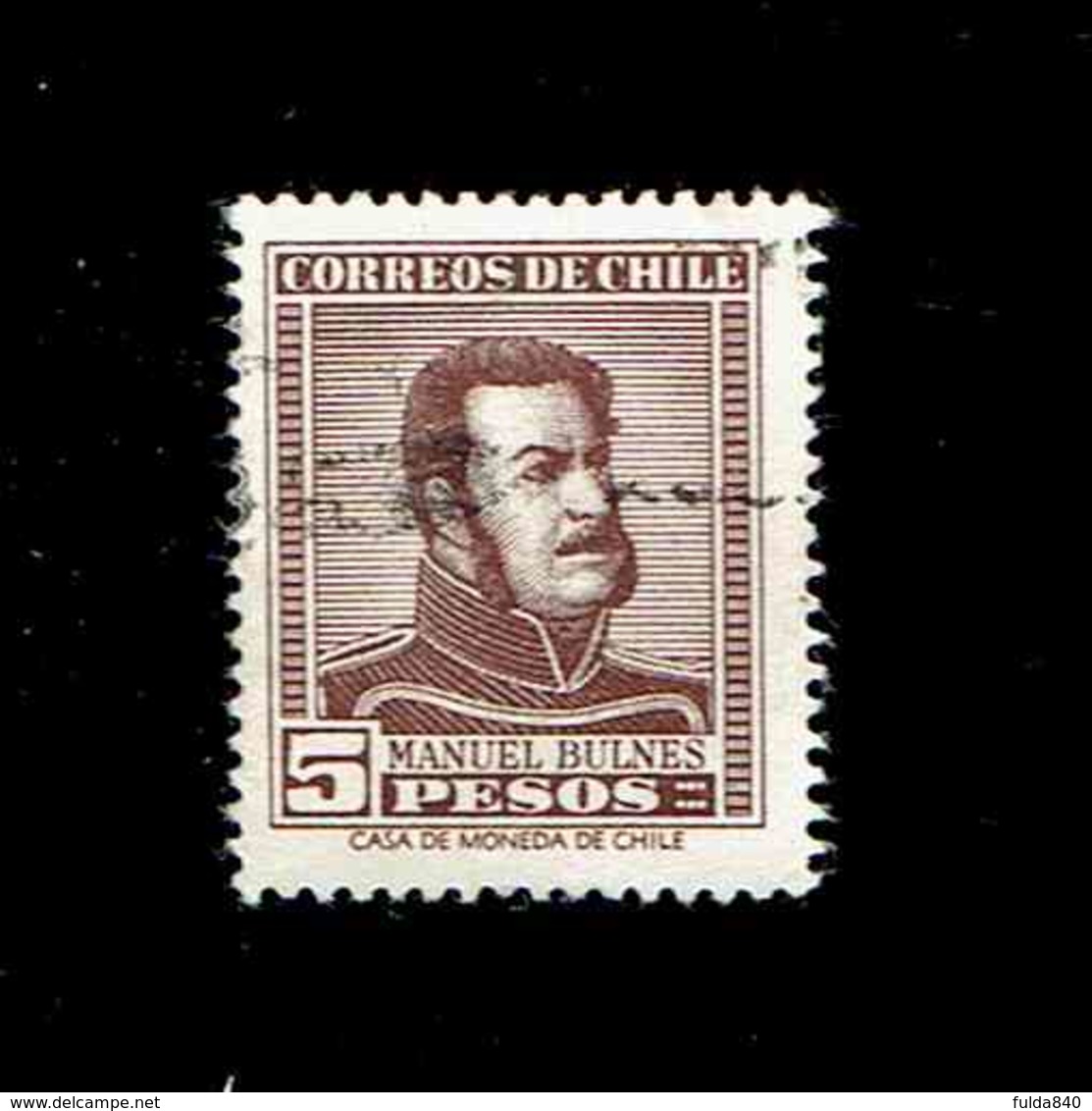 CHILI.(Y&T)   1956-58 - N°261  *Manuel Bulnes*   5c.  Obl - Chili