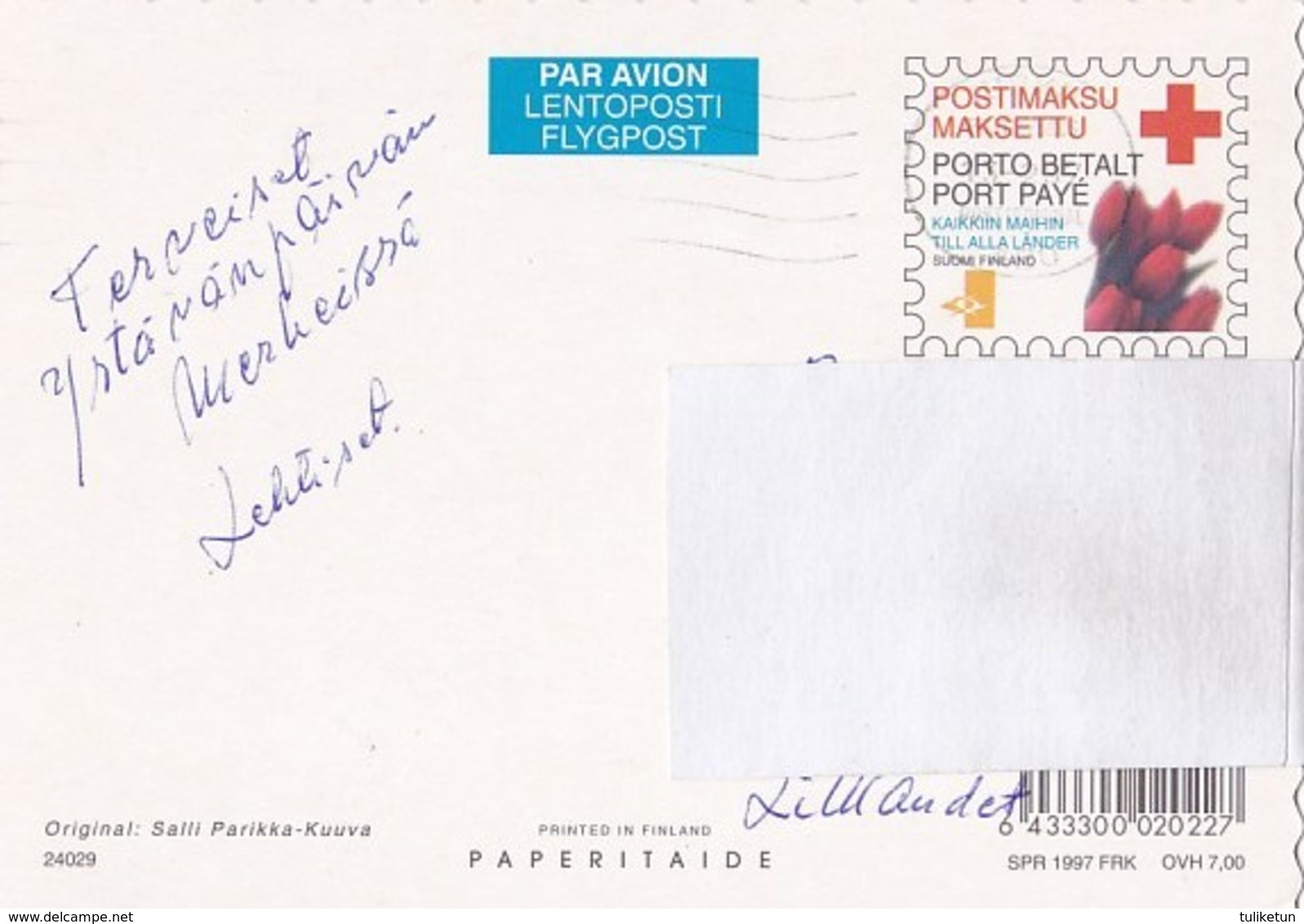 Postal Stationery - Friendship Works Wonders - Red Cross 1997 - Suomi Finland - Postage Paid - Postal Stationery