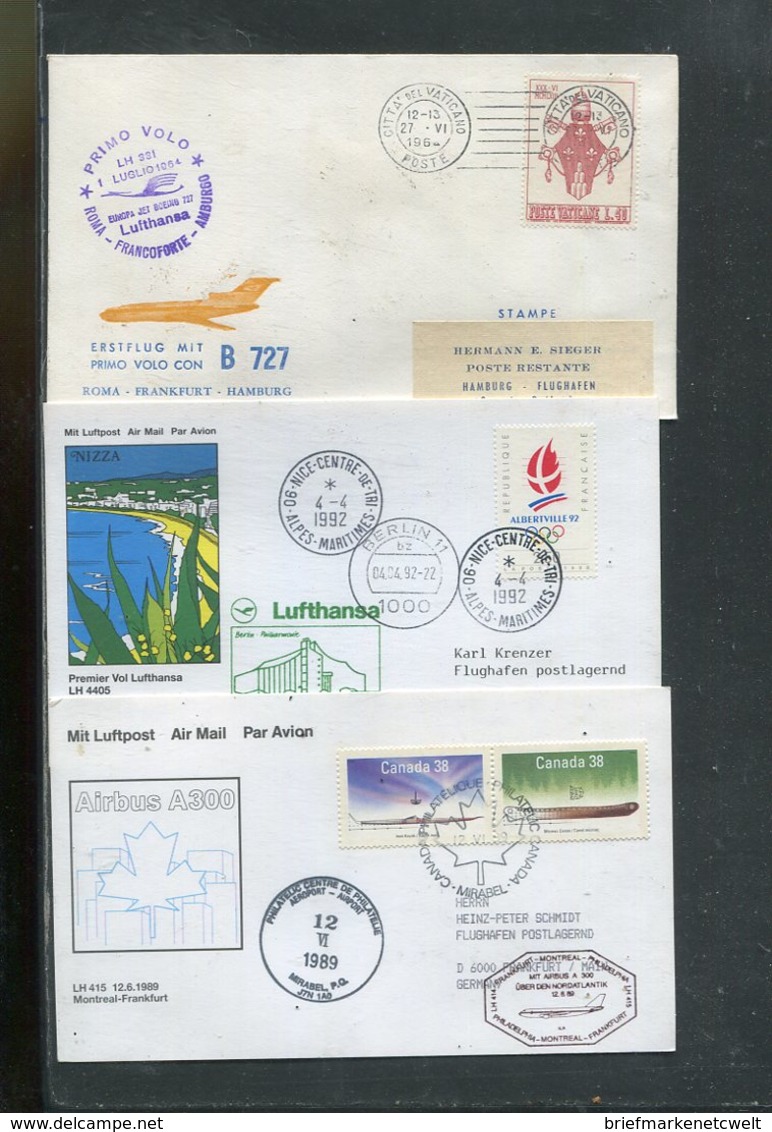 Flugpost / Int. Sammlung Mit Rd. 80 Belegen (23587-400) - Vrac (max 999 Timbres)