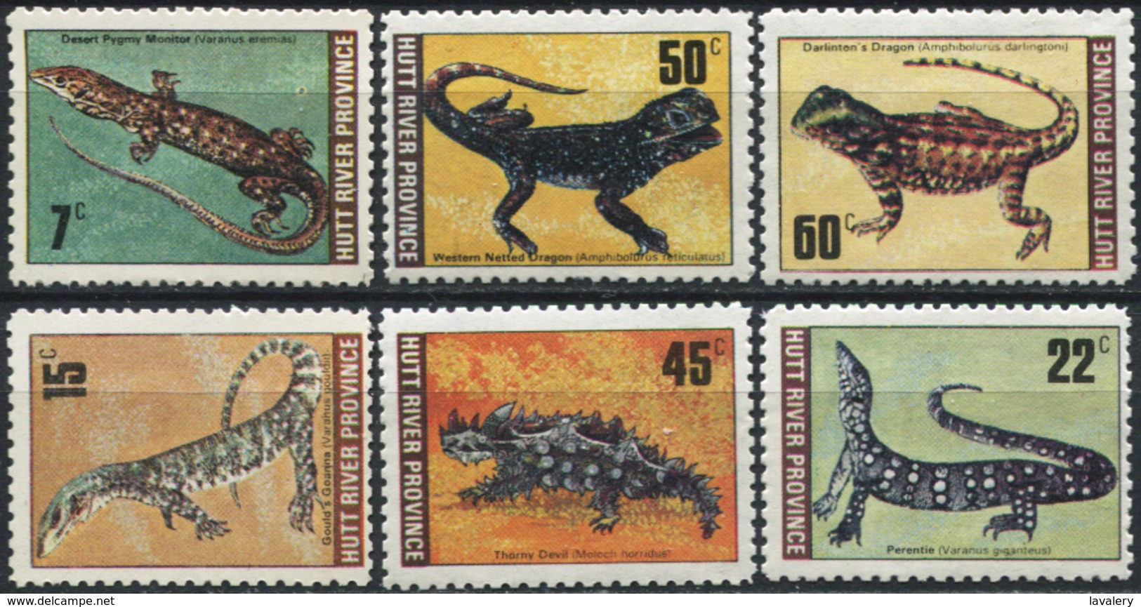 AUSTRALIA HUTT RIVER PROVINCE 1981 Lizards Reptiles Animals Fauna MNH - Other & Unclassified