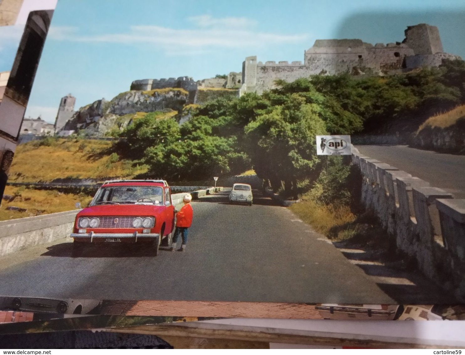 MONTE SAN ANGELO  CASTELLO E AUTO CAR FIAT 125  N1971 HE282 - Foggia