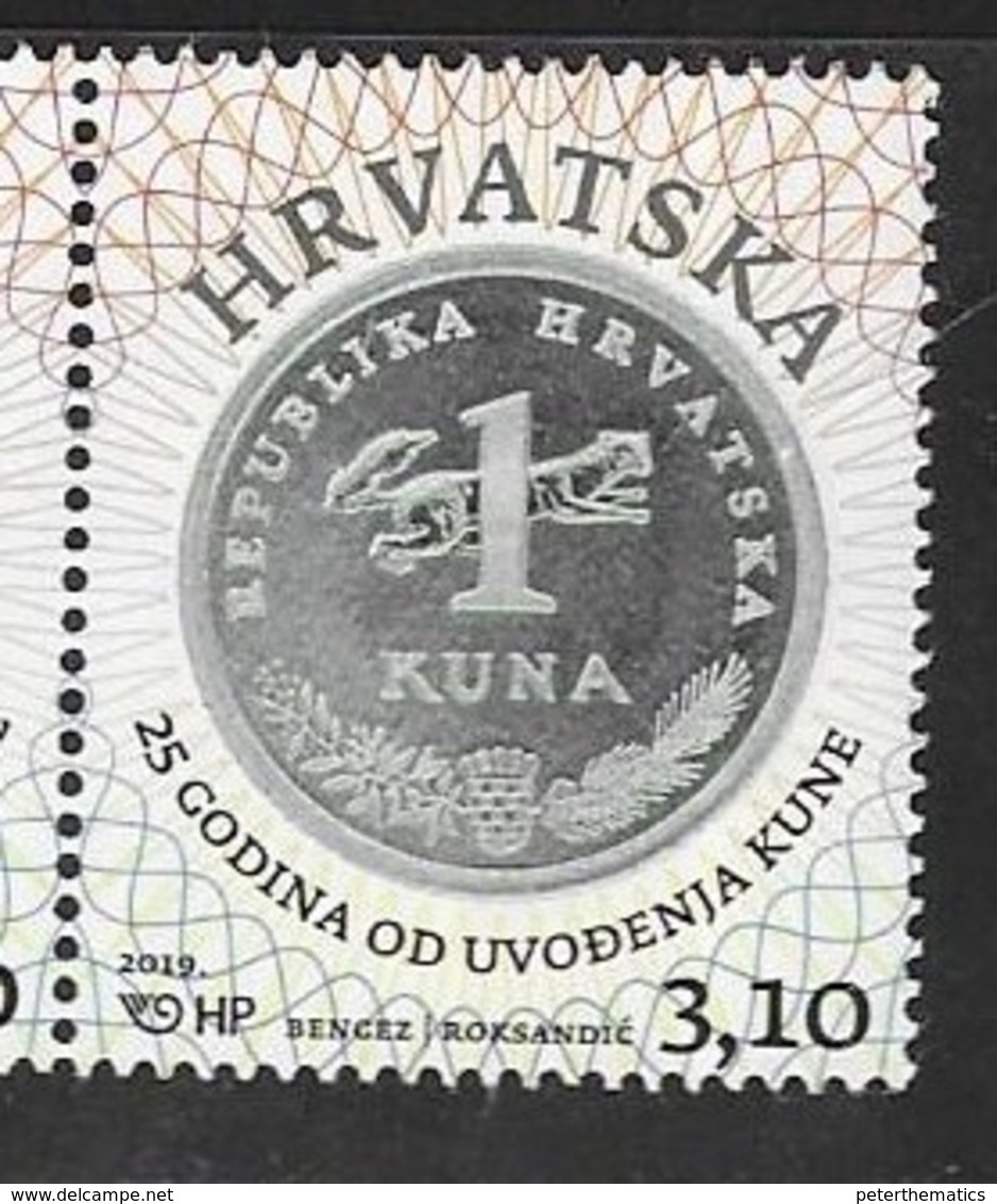 CROATIA, 2019, MNH, COINS, CURRNECIES, 25 YEARS SINCE THE INTRODUCTION OF THE KUNA, 1v - Coins