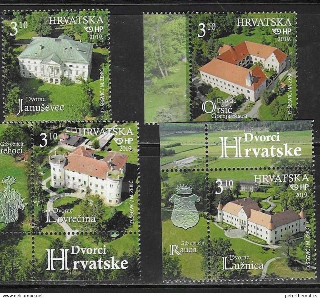 CROATIA, 2019, MNH, CASTLES, CASTLES IN CROATIA, 4v - Castelli