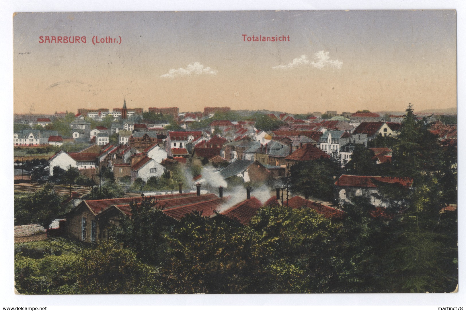 Saarburg Lothringen Totalansicht Feldpost 1915 - Lothringen