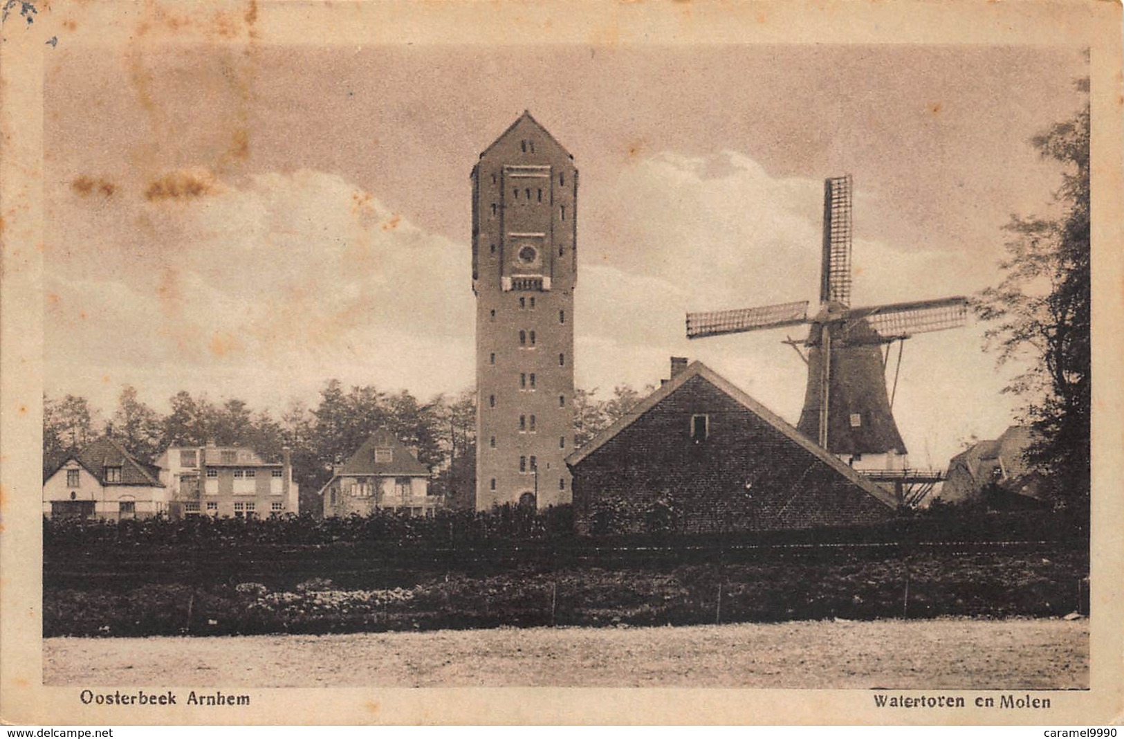 Windmolen Molen Windmill Moulin à Vent  Oosterbeek Arnhem Watertoren En Molen     L 651 - Windmolens