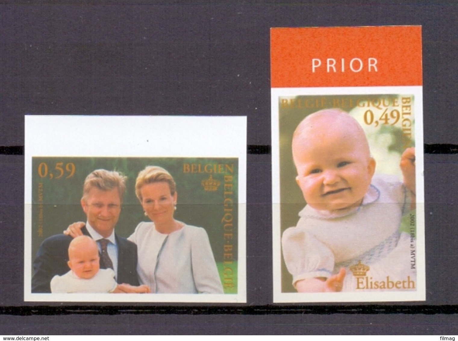 3098/3099 PRINSES ELISABETH  ONGETAND POSTFRIS** 2002 - Autres & Non Classés