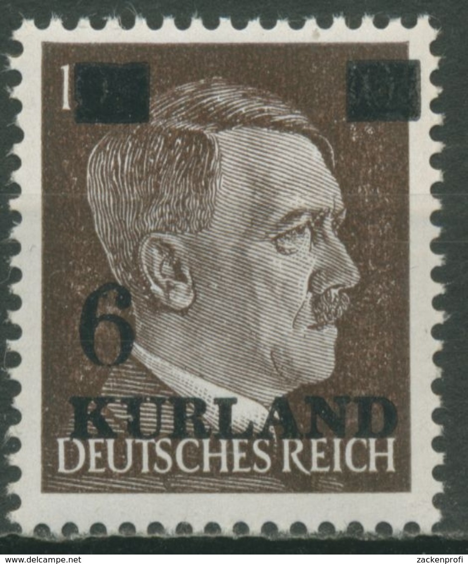 Kurland 1945 Hitler Mit Aufdruck 2 W Z Postfrisch - Occupazione 1938 – 45