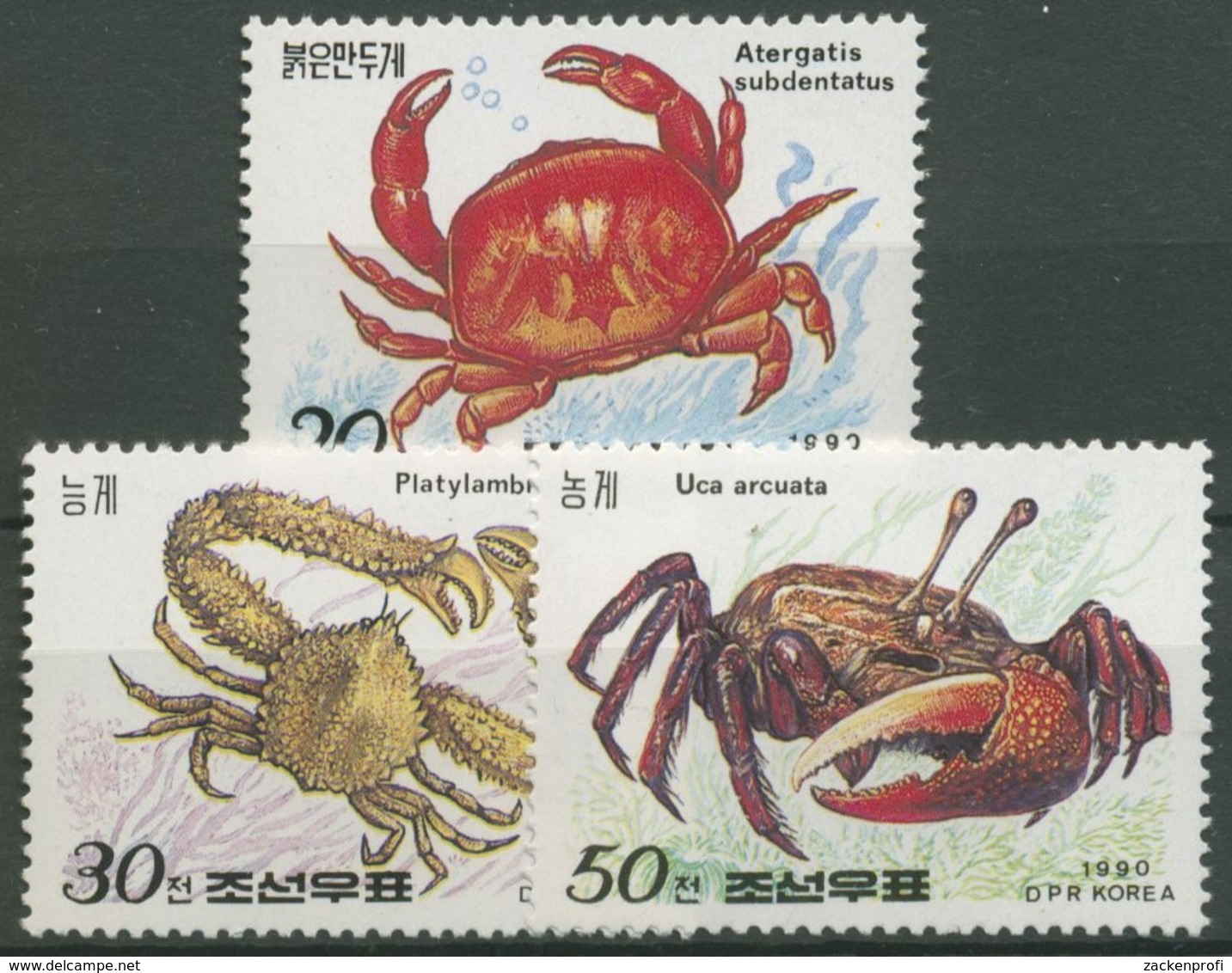 Korea (Nord) 1990 Krabben 3093/95 Postfrisch - Korea (Nord-)