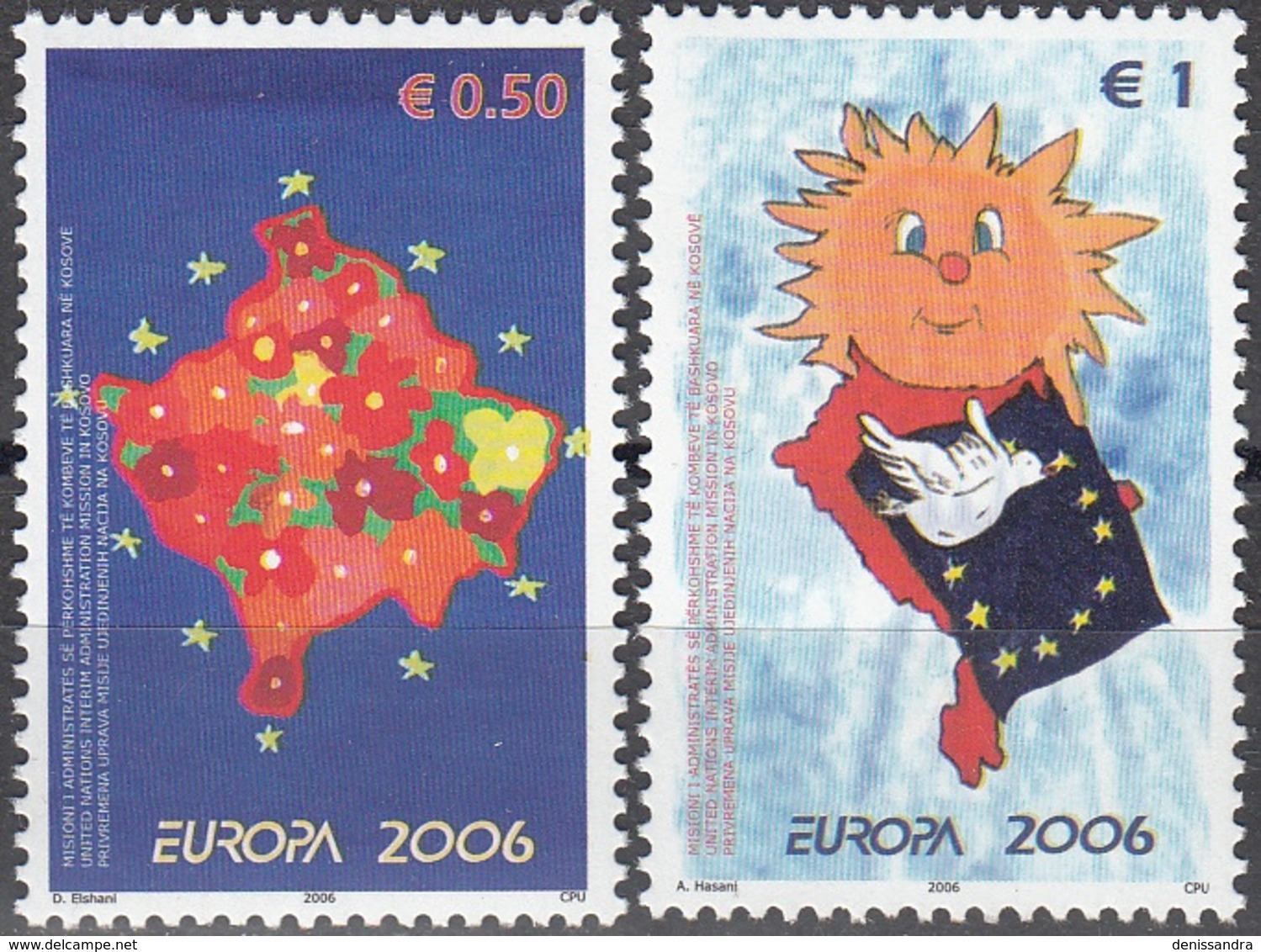 Kosova 2006 Yvert 43 - 44 Neuf ** Cote (2017) 5.30 Euro Europa CEPT L'intégration - Unused Stamps