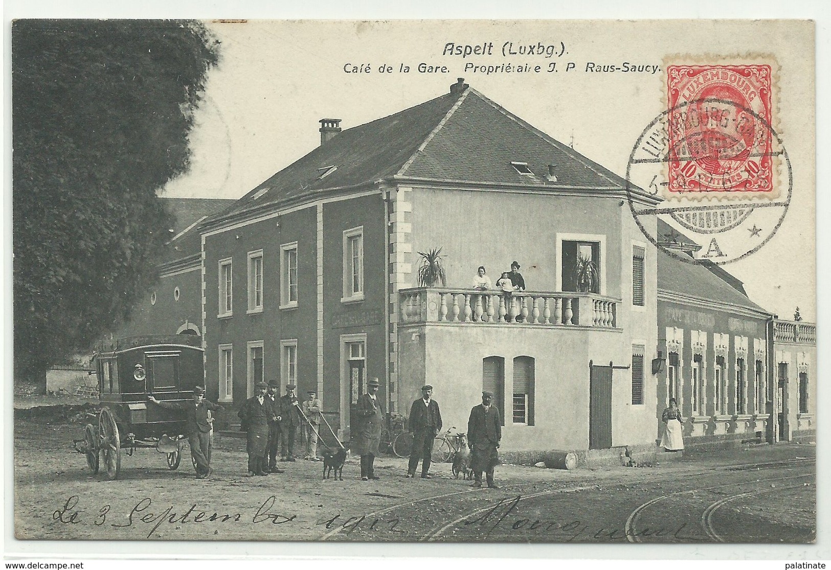 Aspelt Café De La Gare 1912 RRR!! - Sonstige & Ohne Zuordnung