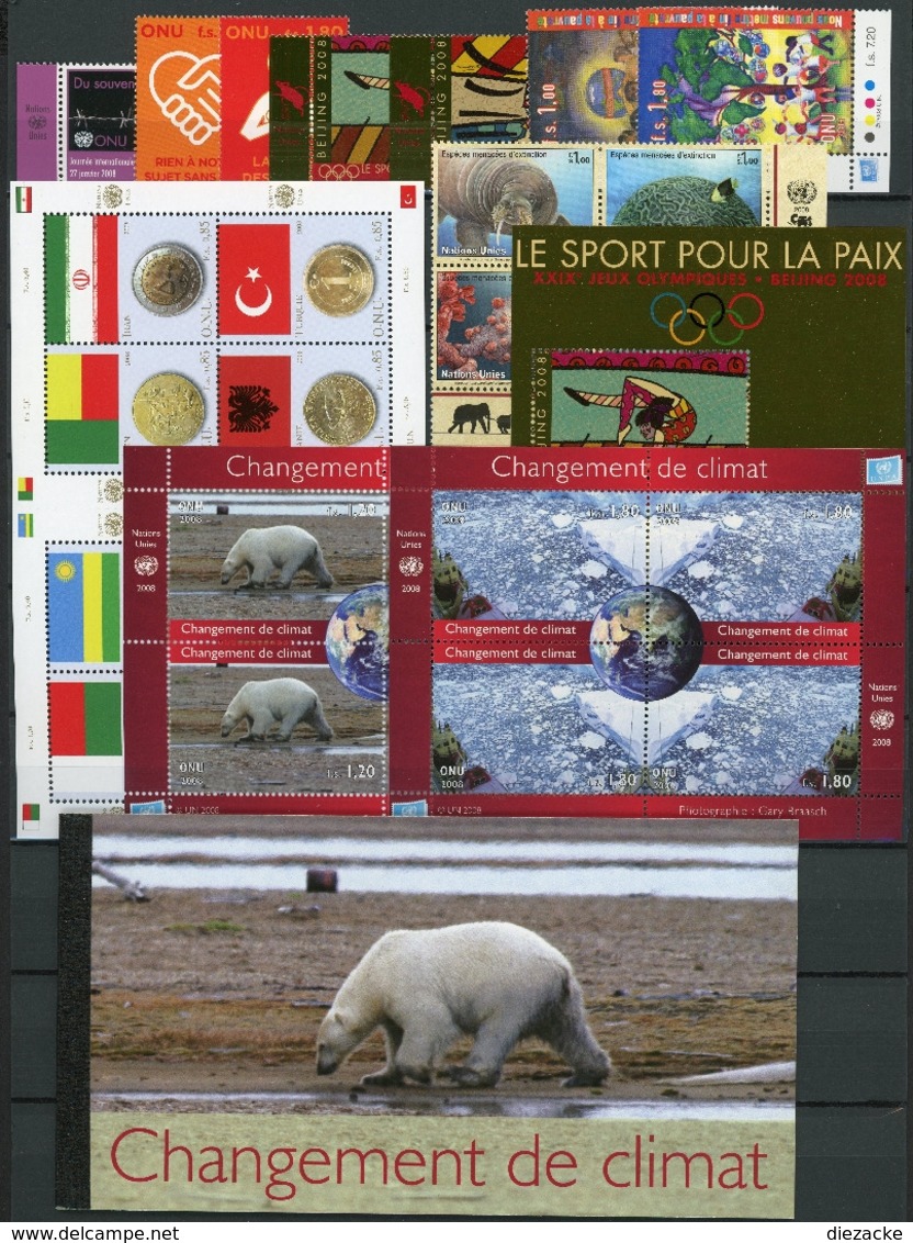 UNO Genf Kpl. Jahrgang 2008 Postfrisch MNH (UN386 - Sonstige & Ohne Zuordnung