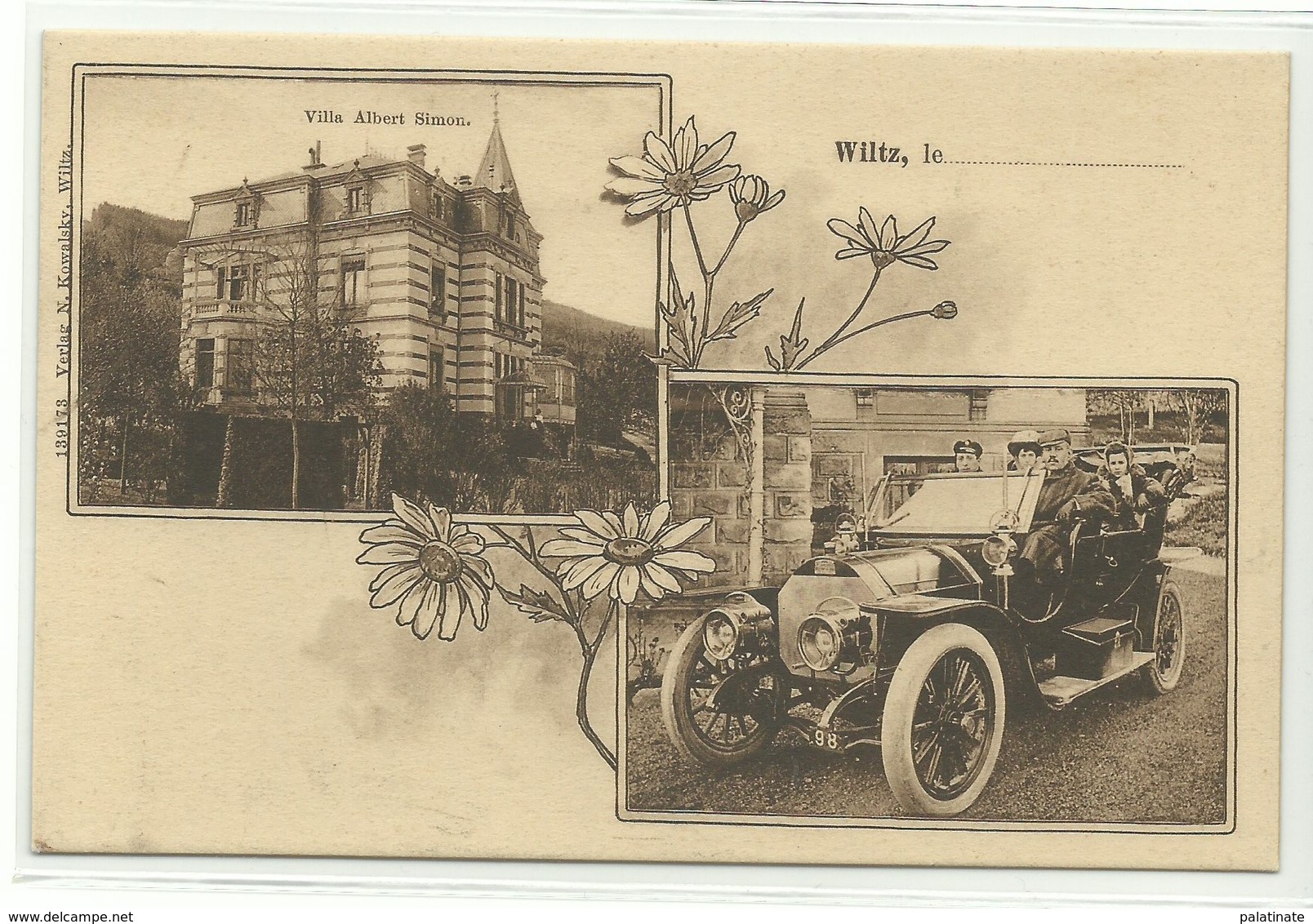 Wiltz Villa Albert Simon & Automobile Um 1910 RRR!!! - Wiltz