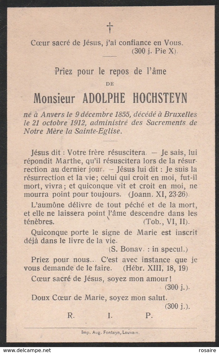 Adolphe Hochsteyn-anvers 1855-bruxelles 1912 - Devotion Images