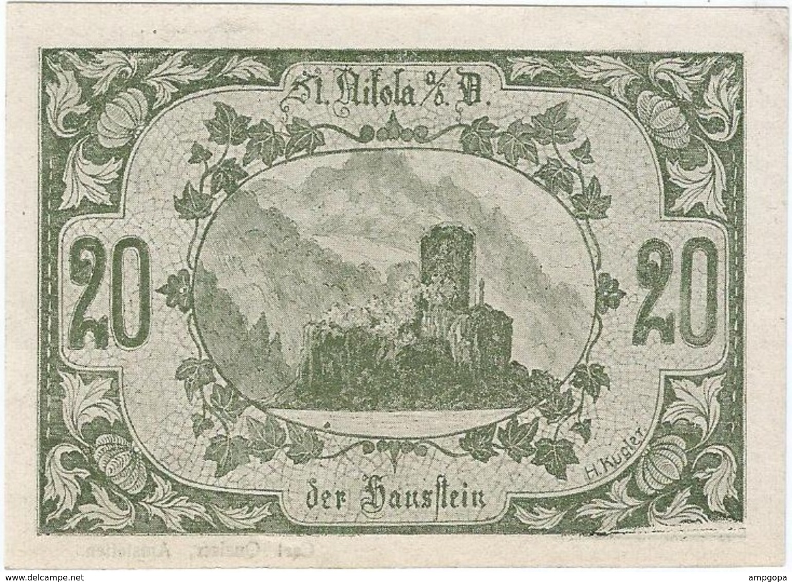 Austria (NOTGELD) 20 Heller Sankt Nikola Donau 31-12-1920 Kon 914 III.a.2  UNC Ref 3660-1 - Austria