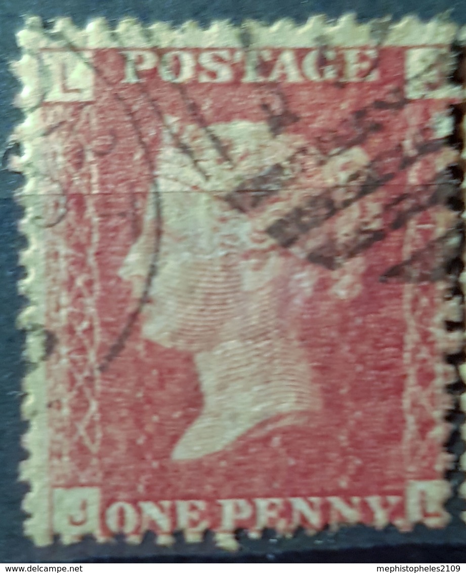 GREAT BRITAIN - Canceled Penny Red - Plate 157 - Sc# 33, SG# 43 - Queen Victoria 1p - Usados