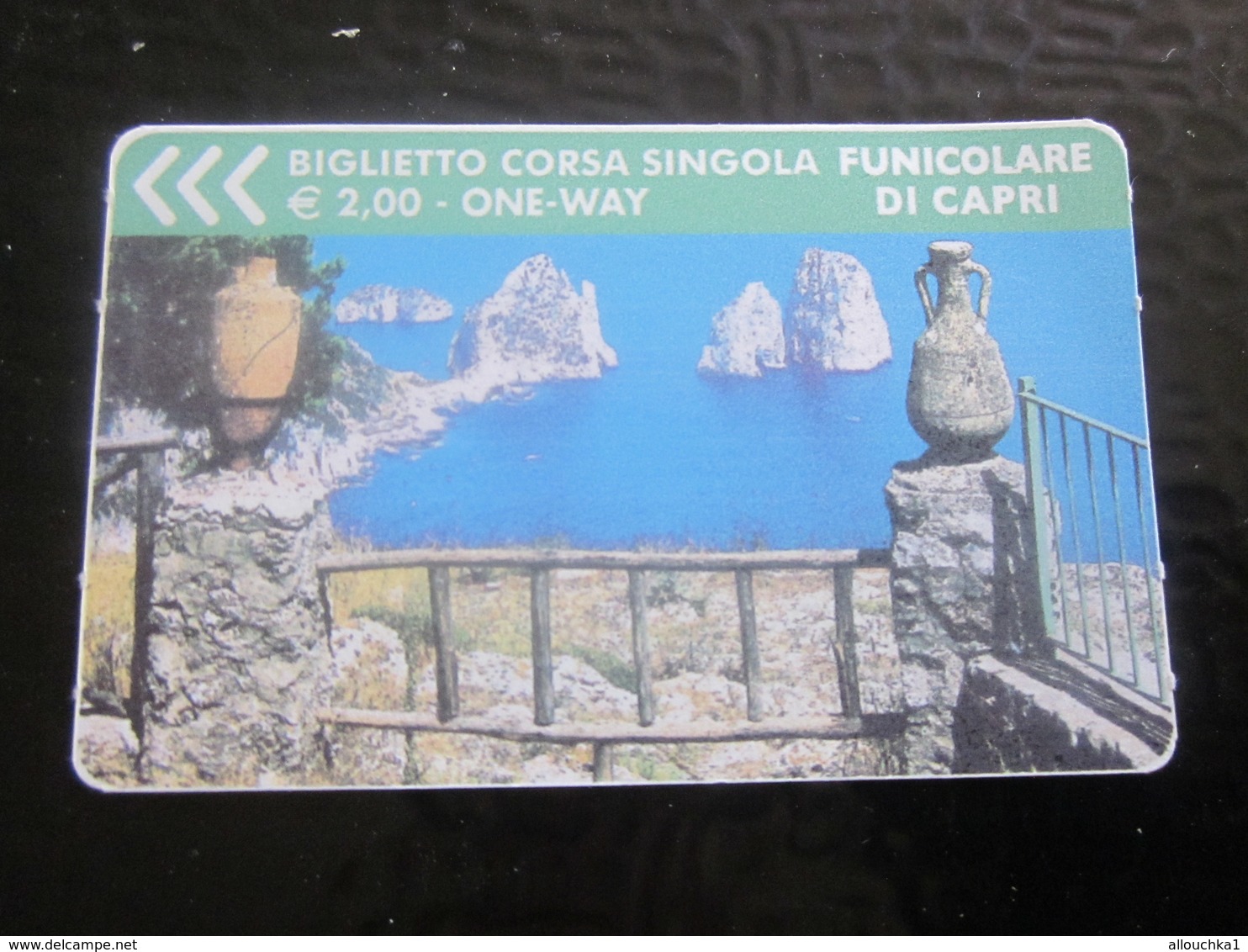 BIGLIETTO CORSA SINGOLA FUNICOLARE ONE WAY DI CAPRI - BILLET TICKET- ITALIA- ITALIE - Altri & Non Classificati