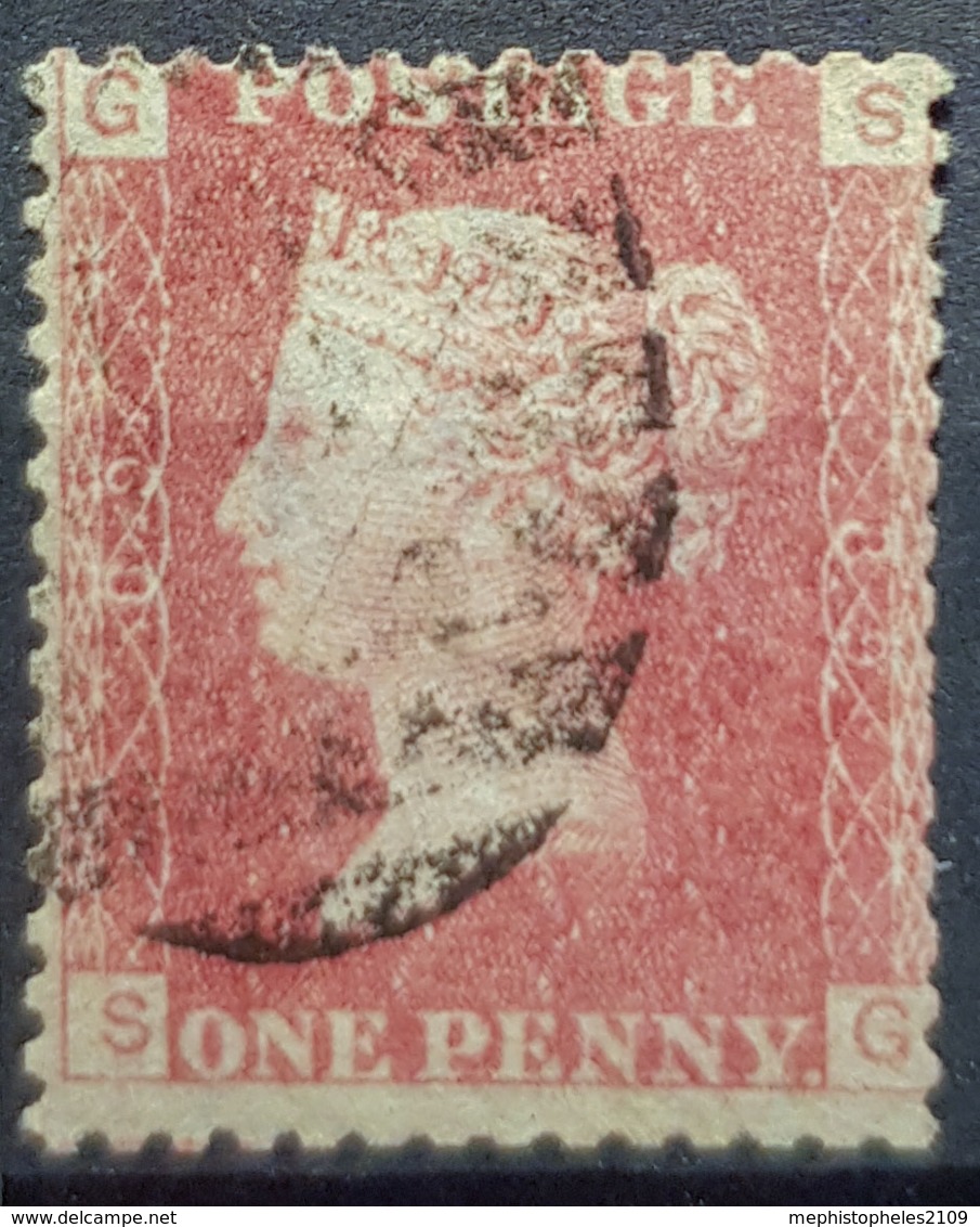 GREAT BRITAIN - Canceled Penny Red - Plate 89 - Sc# 33, SG# 43 - Queen Victoria 1p - Gebruikt