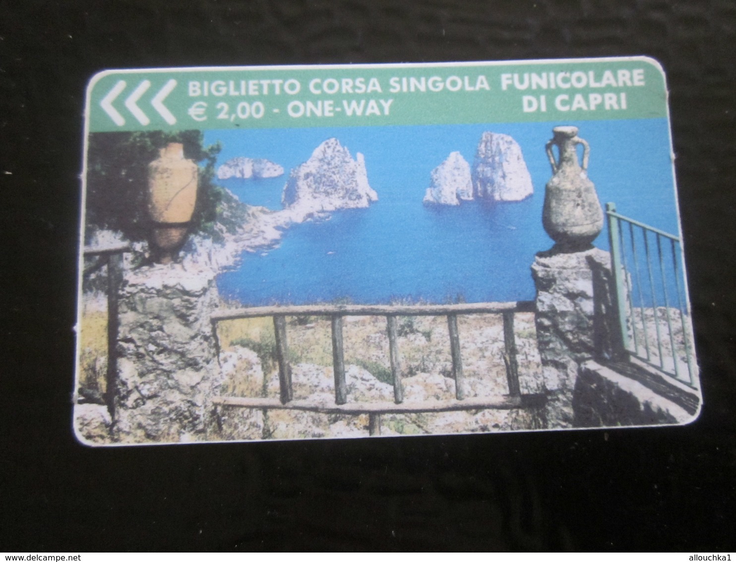 BIGLIETTO CORSA SINGOLA FUNICOLARE ONE WAY DI CAPRI - BILLET TICKET- ITALIA- ITALIE - Altri & Non Classificati