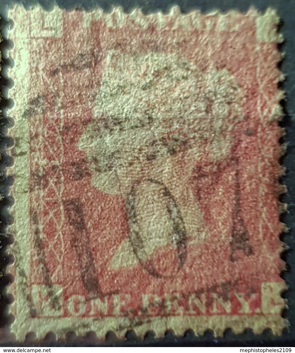 GREAT BRITAIN - Canceled Penny Red - Plate 187 - Sc# 33, SG# 43 - Queen Victoria 1p - Usati