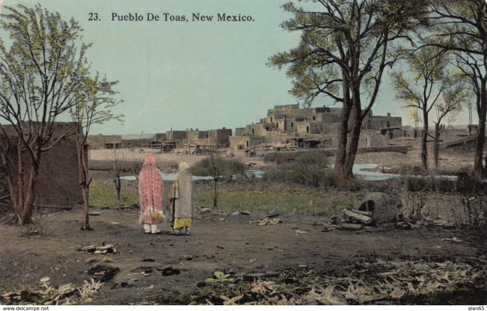 Puelblo De Taos New Mexico, Native American Indian, C1900s/10s Vintage Postcard - Native Americans