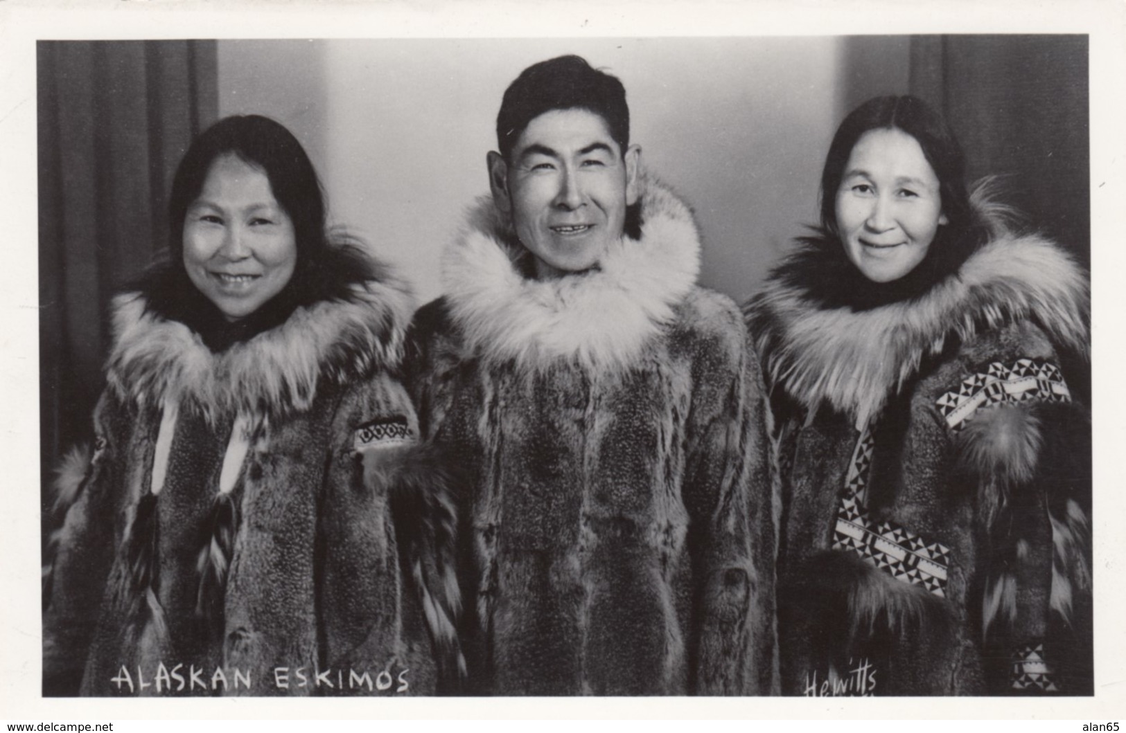 Alaska Eskimos, Native American Indians, C1940s/50s Vintage Real Photo Postcard - Native Americans