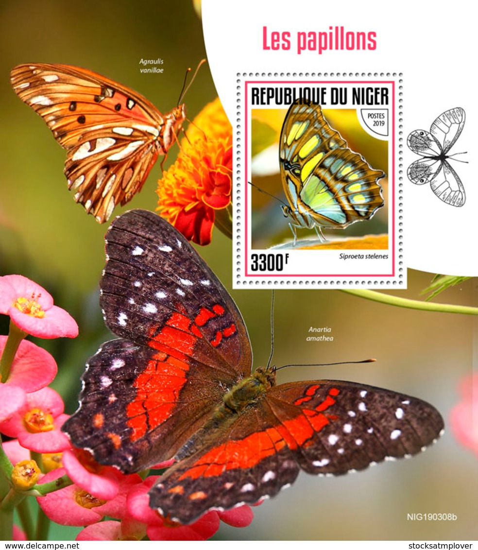 Niger 2019 Fauna  Butterflies   S201907 - Niger (1960-...)