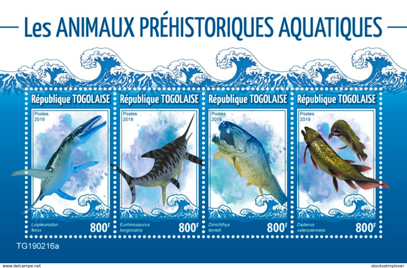 Togo  2019 Fauna    Prehistoric Water Animals   S201907 - Togo (1960-...)