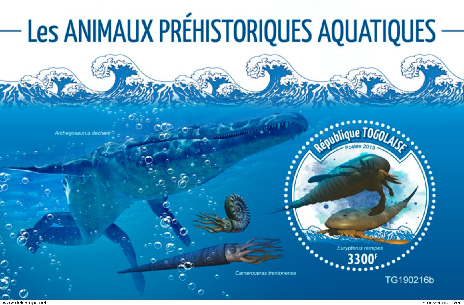 Togo  2019 Fauna    Prehistoric Water Animals   S201907 - Togo (1960-...)