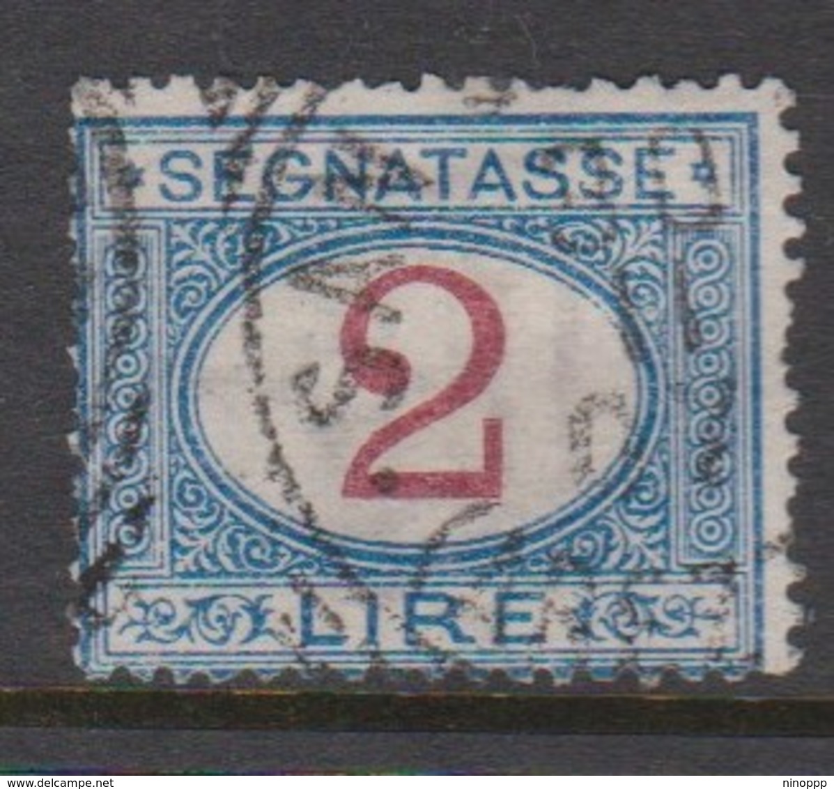 Italy PD 29 1903 King Victor Emanuel Postage Due,lire 2 Blue Nd Carmine,used - Postage Due