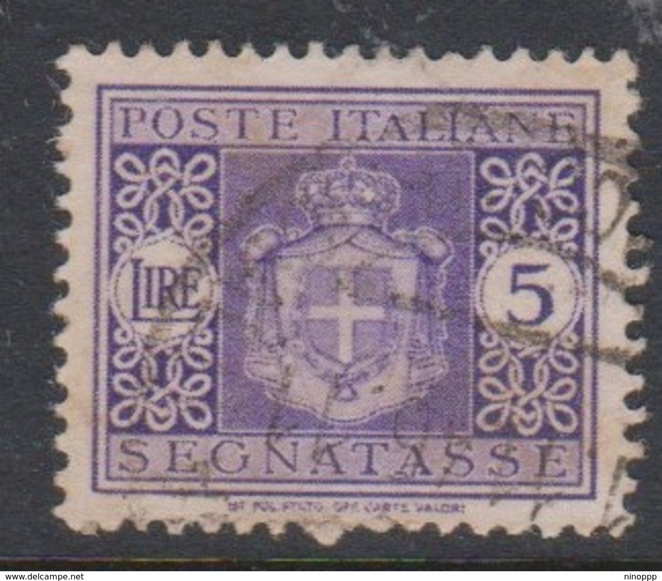 Italy PD 94 1945 Lieutenance  Postage Due,lire 5 Violet,used - Strafport