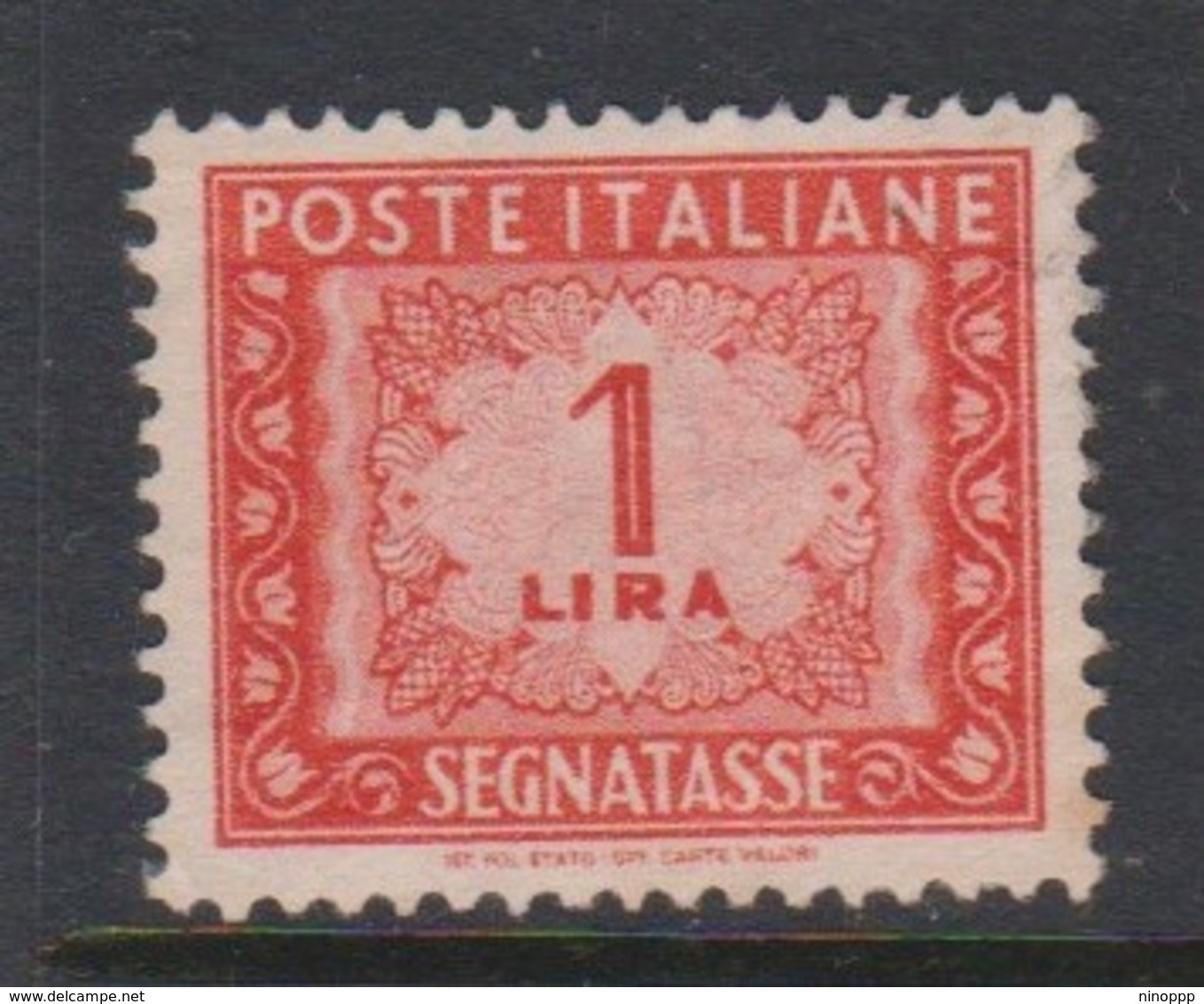 Italy PD 97 1947-54 Republic  Postage Due,watermark Flying Wheel,lire 1,used - Postage Due