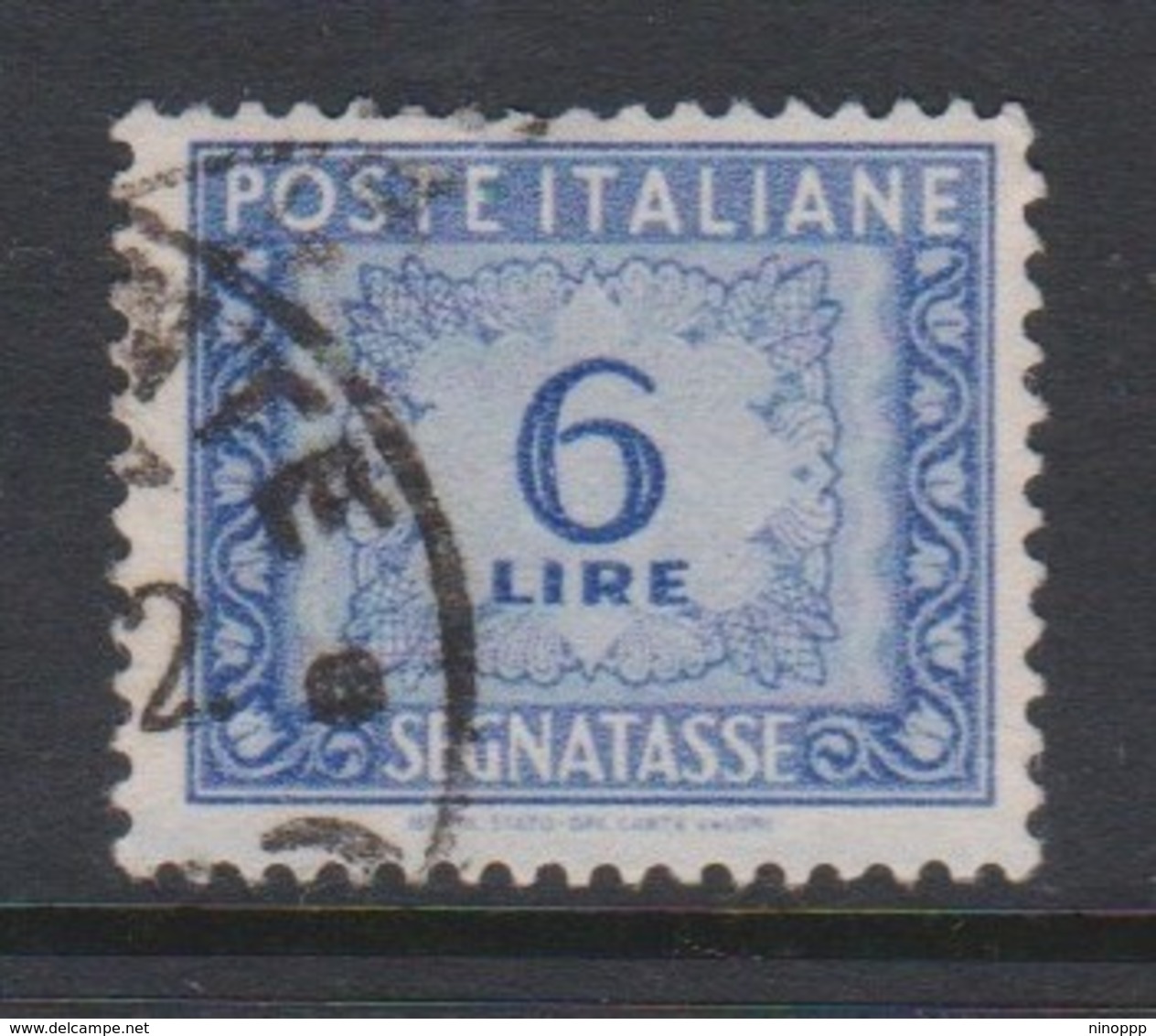 Italy PD 102 1947-54 Republic  Postage Due,watermark Flying Wheel,lire 6 Ultra,used - Strafport